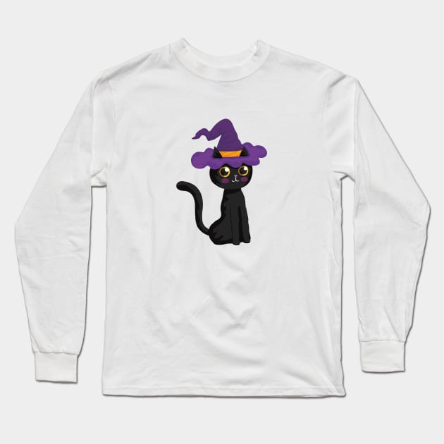 Magic cat Long Sleeve T-Shirt by lllucifercat